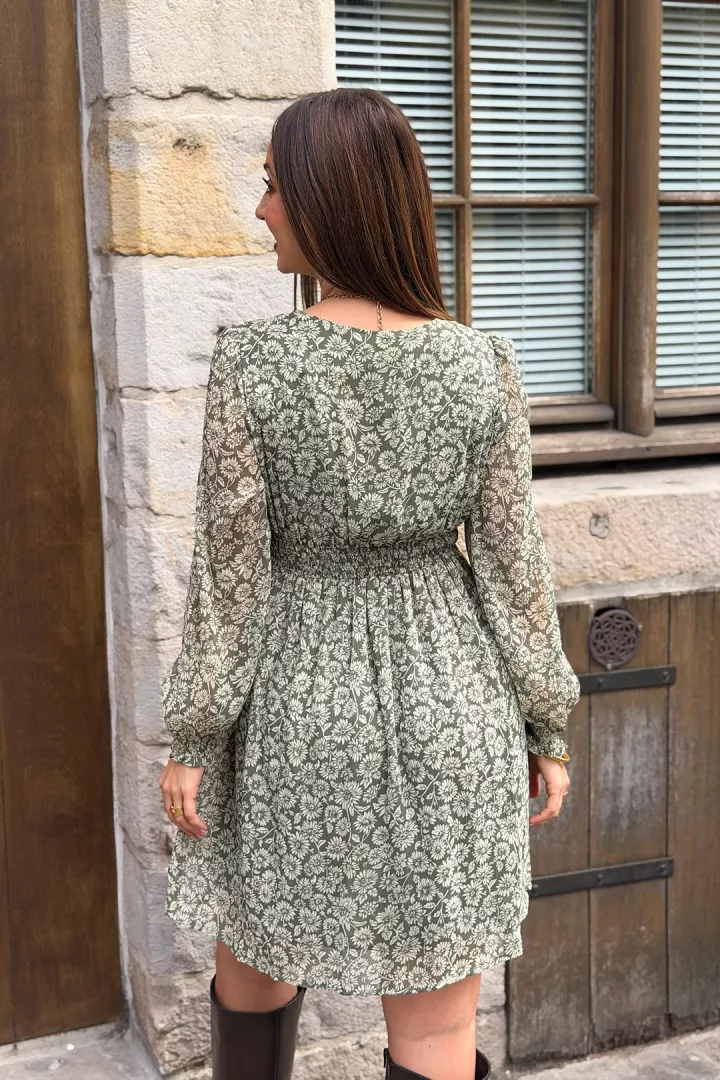 Robe courte Rosie Kaki