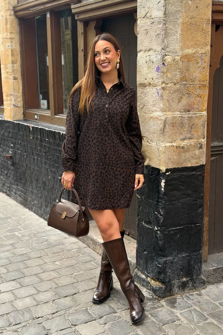 Robe courte Thais Chocolat