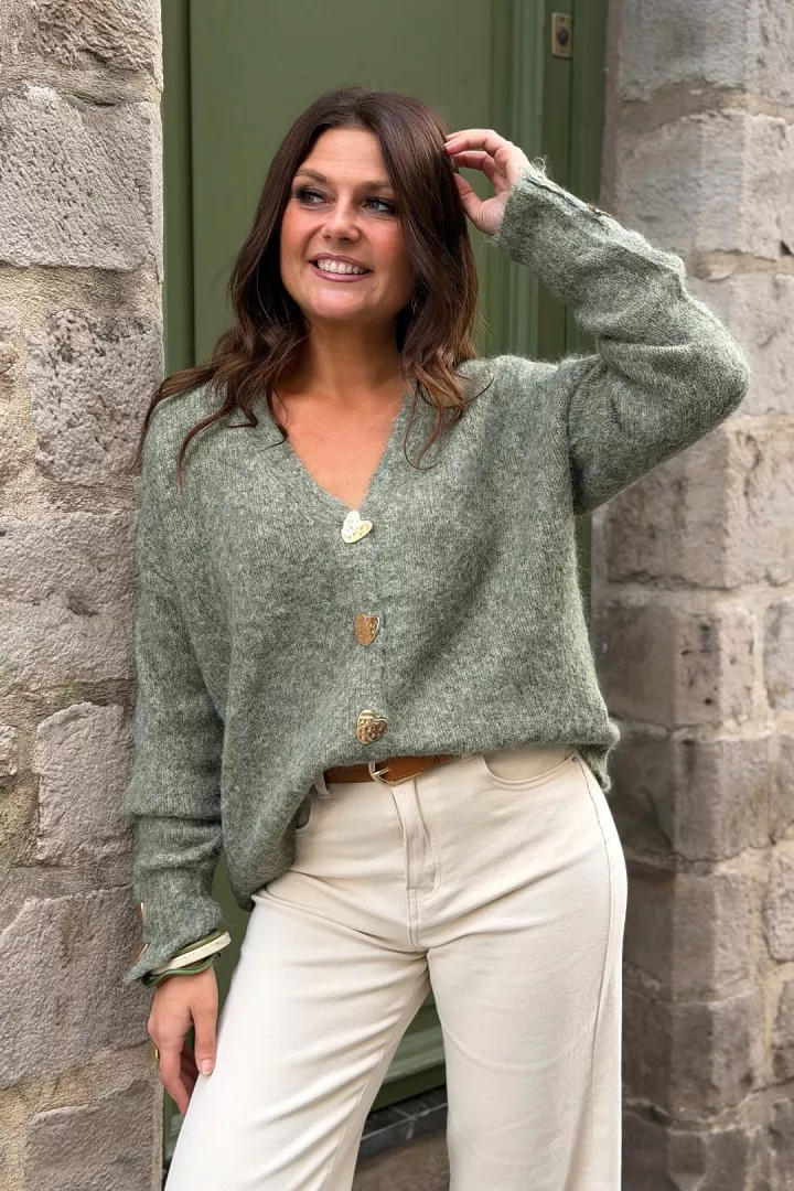 Gilet Meyzie Vert Olive