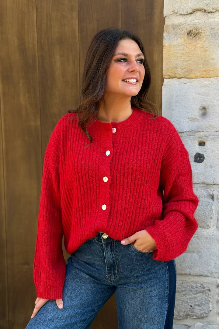 Gilet Pamela Rouge
