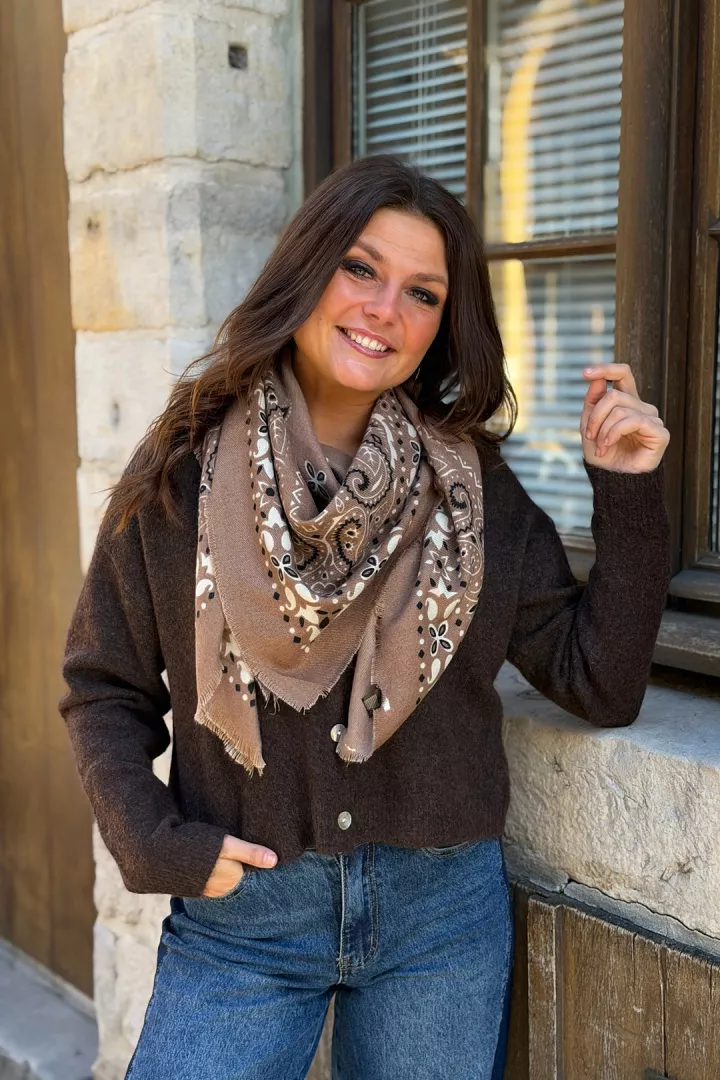 Foulard Pia Taupe