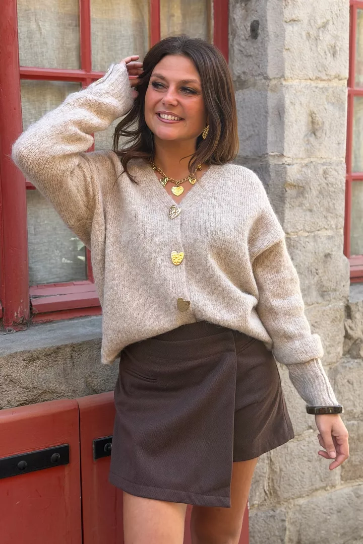 Jupe-short Tess Chocolat