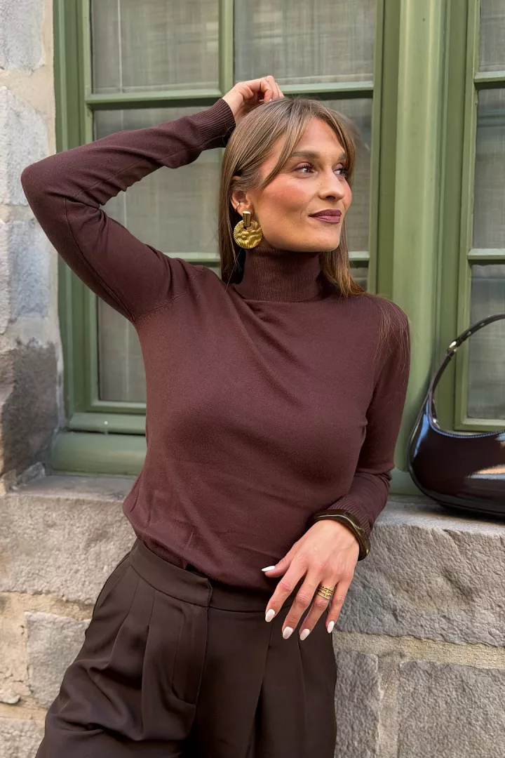 Pull Karolina Marron&nbsp;| Juste Elles