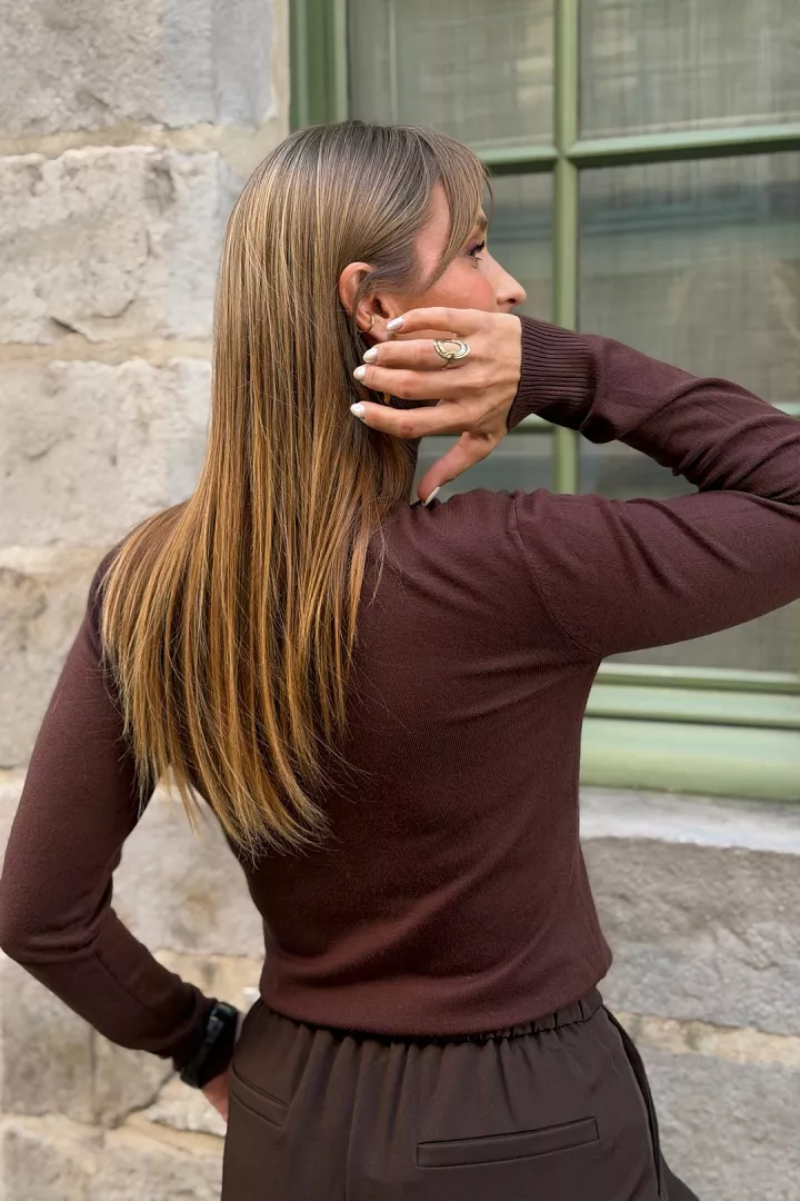 Pull Karolina Marron&nbsp;| Juste Elles