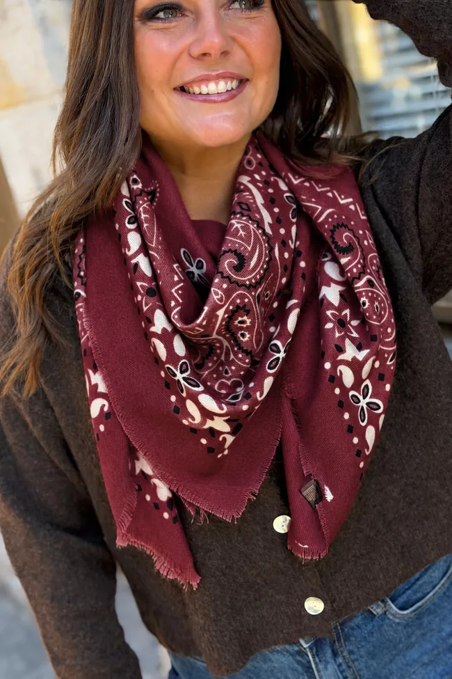 Foulard Pia Bordeaux