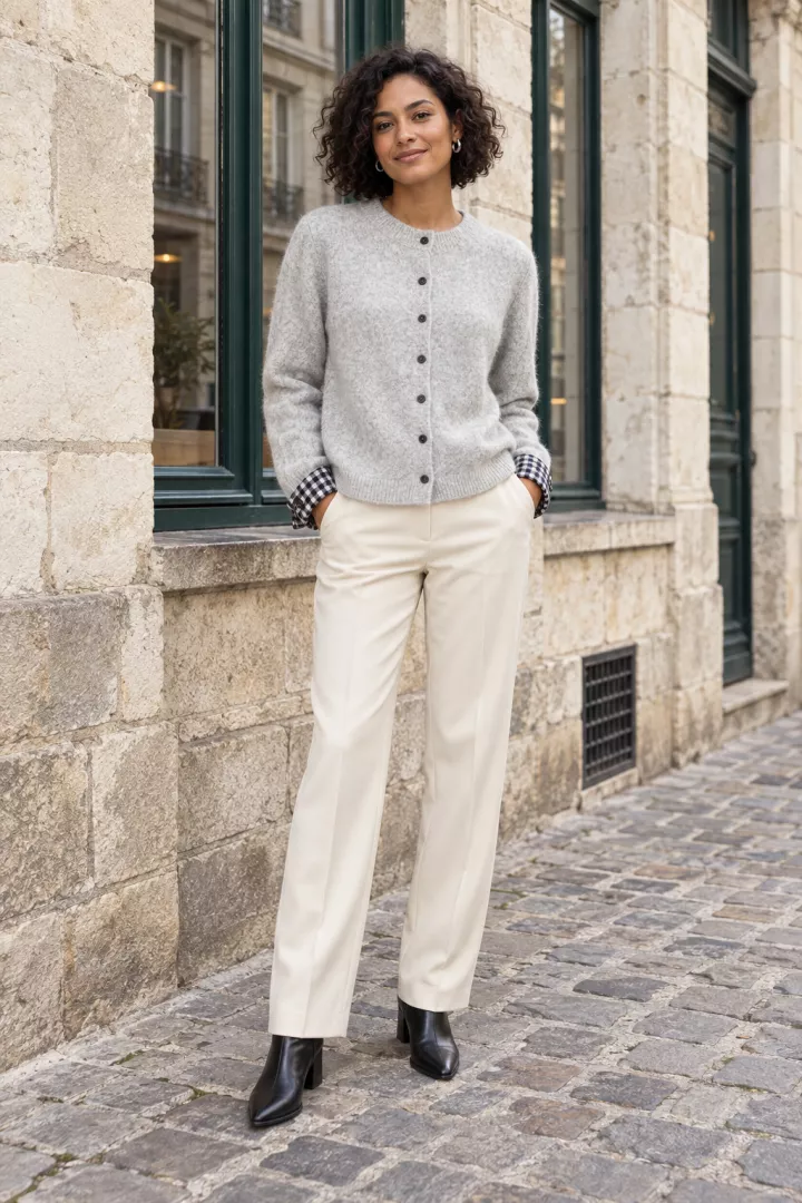 Gilet marine Gris