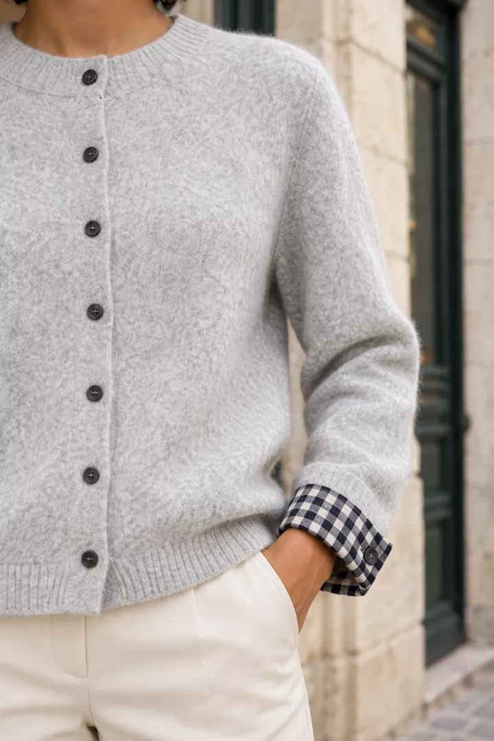 Gilet marine Gris