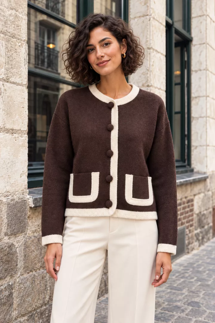 Gilet leila Chocolat