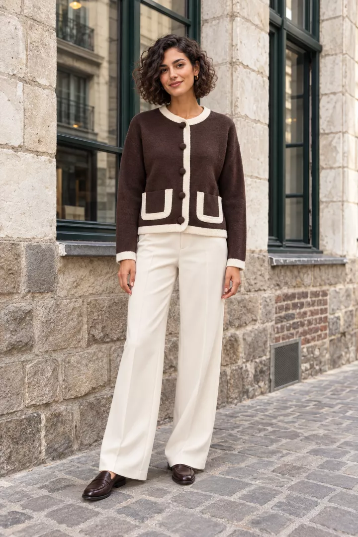Gilet leila Chocolat