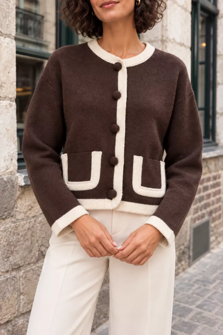 Gilet leila Chocolat