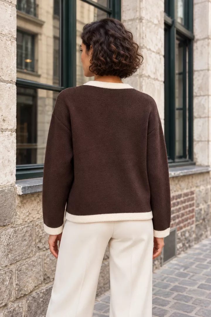 Gilet leila Chocolat