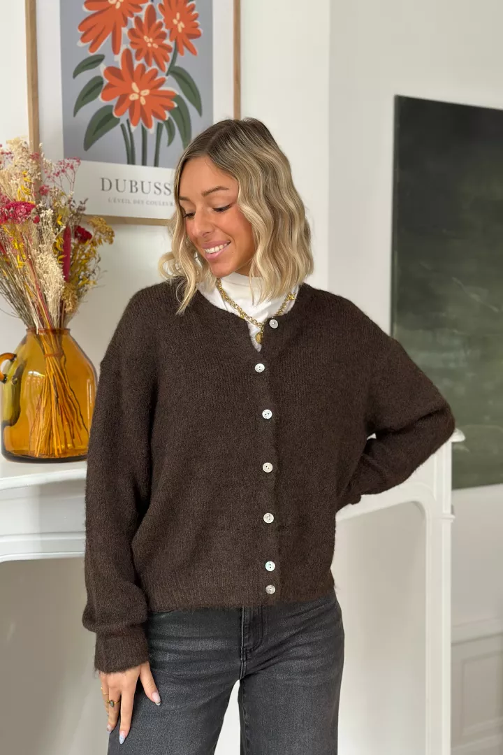 Gilet Dora Marron